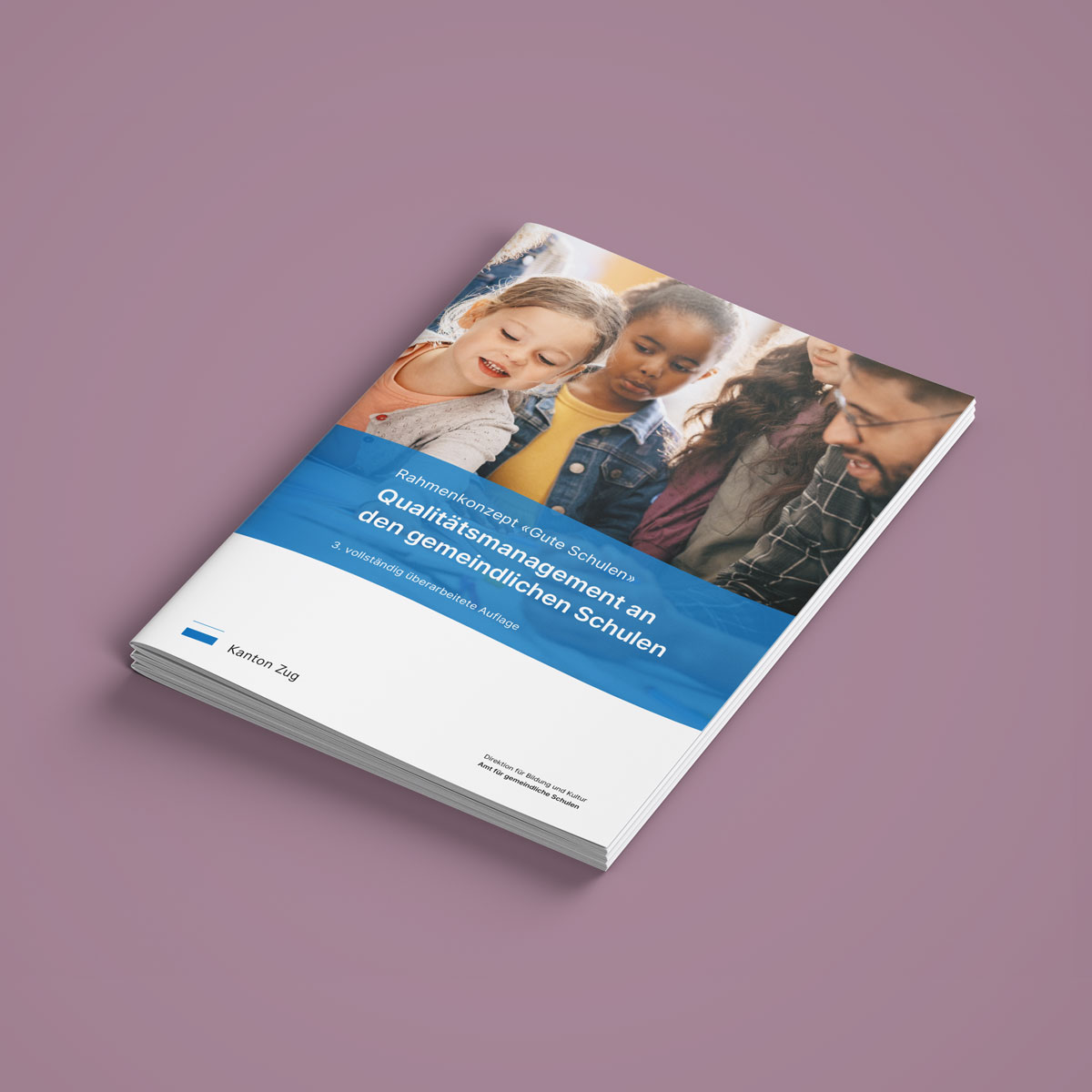 Editorial Design Publikation – Rahmenkonzept Gute Schulen, Kanton Zug
