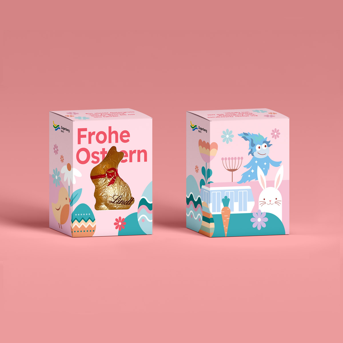 Verpackungsdesign Zugerberg Bahn – Ostergruss Kundengeschenk